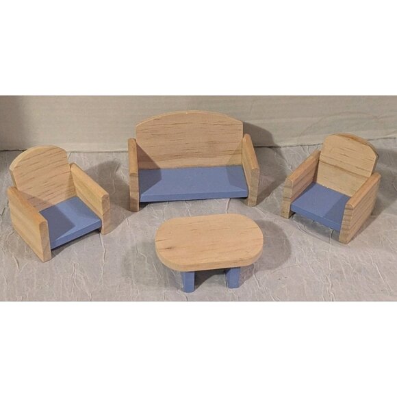 Le Toy Van Wooden Dollhouse Furniture Kitchen Living Room Dining Mini Set Of 11 - Picture 3 of 16